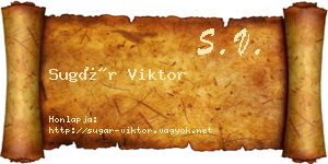 Sugár Viktor névjegykártya