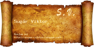 Sugár Viktor névjegykártya